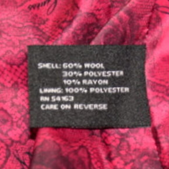 GUESS Los Angeles Wool Blend Jacket – Pink - Double-Breasted - Small - Picture 6 of 6